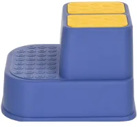 Children's Two-stage Pituso Footrest for Bathroom , Stool for 2 Steps to the Toilet with Anti-slip Coating for Children Blue