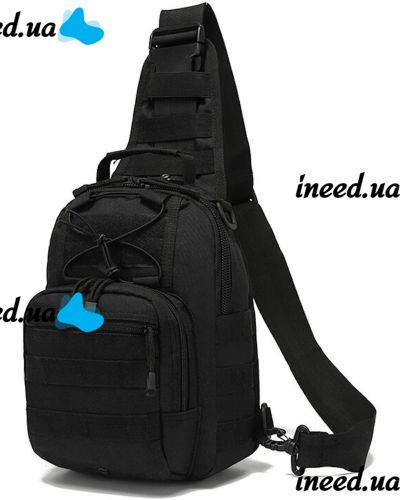 6L Tactical Crossbody Bag A74 Black Single-strap Waterproof Men's Military Chest Bag Army Chest Banana Backpack 