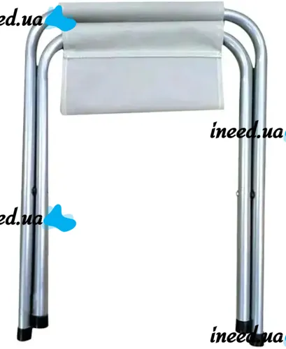 Туристичний складаний стілець Stool Folding Table NA-16 - 2024 до 80 кг для кемпінгу, розкладна табуретка 30х34х35 см для риболовлі та пікніка Білий