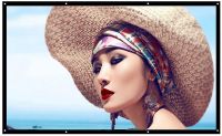 Projector Screen 72 inches, wall-mounted Projection Portable Hanging HD Screen for Presentations, canvas with Frame 180-degree view 156X86 cm