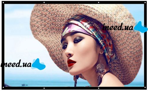 Projector Screen 72 inches, wall-mounted Projection Portable Hanging HD Screen for Presentations, canvas with Frame 180-degree view 156X86 cm