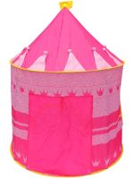 Детская игровая палатка шатер Beautiful Cubby house 135Х105 см складной игровой замок вигвам для игр с сумкой для переноски Замок принцессы Розовая