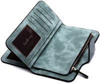 Жіночий замшевий гаманець Baellerry Forever N2345 Blue Jeans жіноче міні портмоне на 10 відділень для купюр і дрібниці 19х10. 5 см блакитне