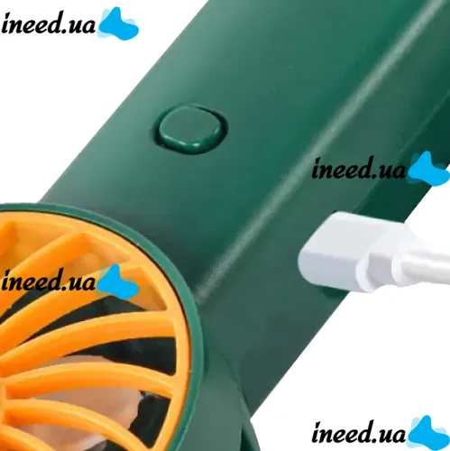 Настільний акумуляторний вентилятор з ріжками Mini Fan KL-FN20 з підсвічуванням і підставкою під телефон, Ручний міні вентилятор від акумулятора