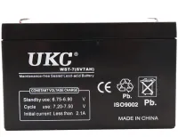 Gel BATTERY UKC 6V 7A lead acid battery
