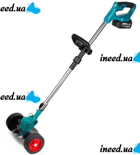 ALAFHRID MFG-809 48V 4Ah Power Tool Set Rechargeable Lawn Mower Trimmer with Wheels, Chain Saw 2 Batteries for Grass and bushes