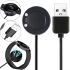 IS7 Charging Line Magnetic Charger for Smart Watch T500, Magnetic USB Charger 37mm 2-Pin Smart Watch Charger Black