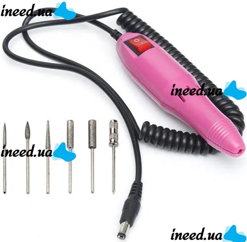 Professional manicure and pedicure cutter Lina Mercedes DM-14 6 nozzles 20000 rpm for polishing 210-ZS 20 thousand rpm Beauty nail machine