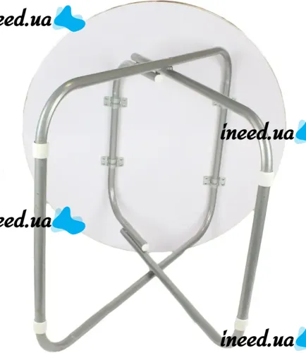 Tourist Folding Round Table Round Folding Table 60x70 cm for Picnic, Folding Aluminum MDF Table for Camping and Garden Brown
