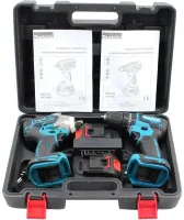 Акумуляторний набір Makita 2в1 Гайковерт DWT301 шурупокрут DWT485 36V 6Ah 2 акумулятори, Набір бездротових електроінструментів Макіта в кейсі