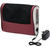 Массажная подушка для спины и шеи Massage Cushion FG214 3 режима работы с подогревом 24W Роликовый массажер FG-214 15 шариков от сети и прикуривателя