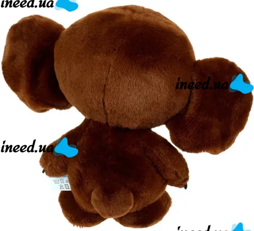 Children's Soft Toy Cheburashka 25 cm Plush Cuddle Pillow Kawaii baby kids with big eyes and ears for Children from 3 years Old Brown
