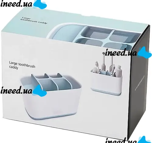 Настільна підставка органайзер Large Toothbrush Caddy для зубних щіток і пасти на 6 відсіків, Тримач зубної щітки Joseph для ванної кімнати Білий