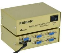 Спліттер VGA KV-FJ1504A Splitter, Комутатор 150MHz 4 Port Чотири порти з адаптером розгалужувач VGA