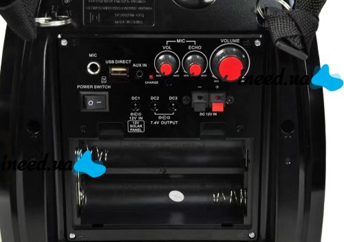 Portable Wireless Bluetooth Speaker Suitcase X-BASS Golon RX-810BT with Light Music and Microphone, Acoustic Bluetooth System with Karaoke Black