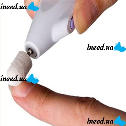 Wireless Manicure and Pedicure Cutter Salon Shaper 5 Nozzles, Manicure Set Nail Grinder Salon Shaper Battery Powered White