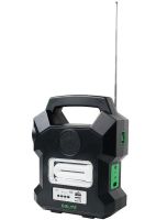 Автономная солнечная станция GDlite GD-1000A зарядная система Power Bank, Фонарь и 4 LED лампочки с функцией повербанка и радио для кемпинга Черная