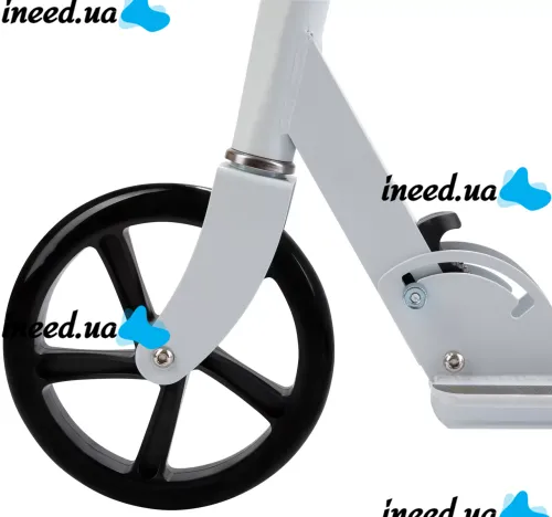 Two-wheeled Folding Scooter Scooter 888 BT-3 White with Footrest and Height Adjustment for Teenagers 110 kg, Urban Straight Scooter Wheels 200mm