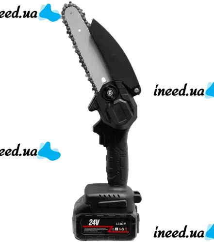 Аккумуляторная цепная мини пила Supretto Mini Electric Chain Saw 24V 550W для обрезки деревьев и распила дров, мини пила, электропила на аккумуляторе