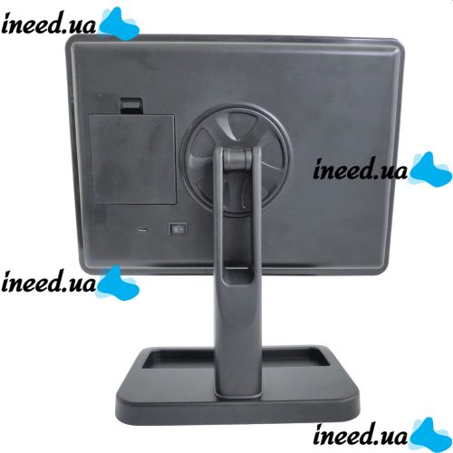 Cosmetie mirror 360 Rotation Angel Desktop Cosmetic Mirror with LED Backlight for Makeup , Compact Rectangular Touch Mirror Black