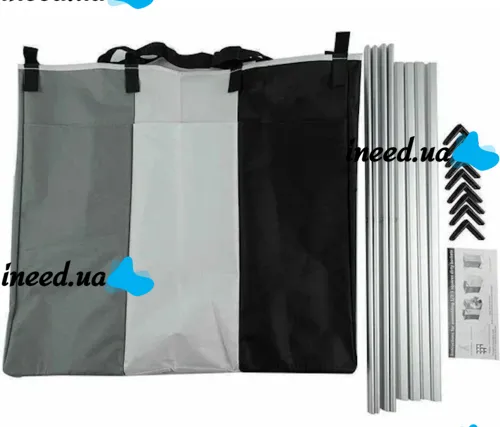 Складна корзина органайзер Laundry Basket B14 для сортування брудної білизни на 3 відсіки 120л, білизняний ящик для речей з 3 відділеннями у ванну