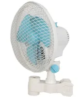 Переносний обертовий вентилятор Vivosun Fan HY-180 20W з прищіпкою для труби 2 швидкості, міні-вентилятор на кліпсі для обдування рослин HY180 Білий