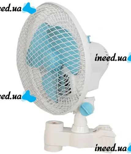 Переносний обертовий вентилятор Vivosun Fan HY-180 20W з прищіпкою для труби 2 швидкості, міні-вентилятор на кліпсі для обдування рослин HY180 Білий