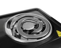 Настільна спіральна електрична плита на одну конфорку Domotec MS-5531 1000w одноконфорочная електроплита з широкою спіраллю і термостатом Чорна