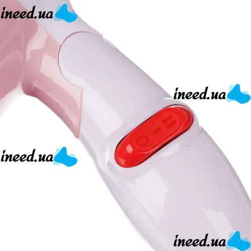 Складаний дорожній фен PRO BaByliss Coco 1000w для укладання і сушіння волосся зі збірною ручкою, насадкою концентратором і терморегулятором Рожевий