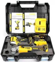 Набор электроинструментов DeWalt аккумуляторная болгарка DCG405P2 беспроводной гайковерт DCF922 36V 5Ah, Комплект Деволт с 2 аккумуляторами в кейсе