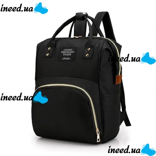Сумка органайзер для мами LeQueen Mummy Bag для коляски, рюкзак для мам водостійкий з термокишенями для пляшечок Living Traveling Shar