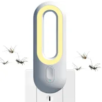 Ультразвукова пастка світильник нічник від комарів і мух MigMax Ultrasonic mosquito repellent light 2в1 в розетку, Лампа відлякувач комах від мережі