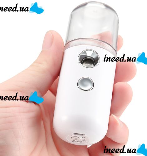 Ультразвуковой аккумуляторный увлажнитель воздуха для кожи лица Nano Mist Soraver с подсветкой, Нано-распылитель с резервуаром для воды 30 мл