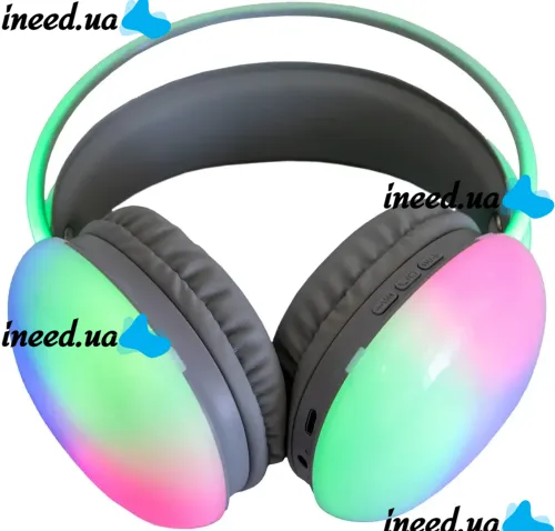 Welike WK-30 RGB RGB Backlit Bluetooth Wireless Headphones Full Size Bluetooth Stereo Headphones with AUX Port for Computer and Laptop