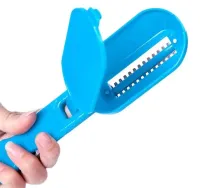 Ніж скребок для чищення луски риби Fish Scales Wiper Cleaning, Ручна рыбочистка з контейнером, ручний прилад для чищення риби з ножем для патрання