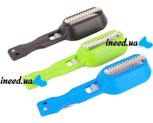 Ніж скребок для чищення луски риби Fish Scales Wiper Cleaning, Ручна рыбочистка з контейнером, ручний прилад для чищення риби з ножем для патрання