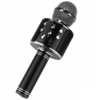 Беспроводной караоке микрофон WSTER WS-858 Bluetooth USB AUX FM со встроенным динамиком 5W, блютуз микрофон с регулятором громкости Q858 для пения