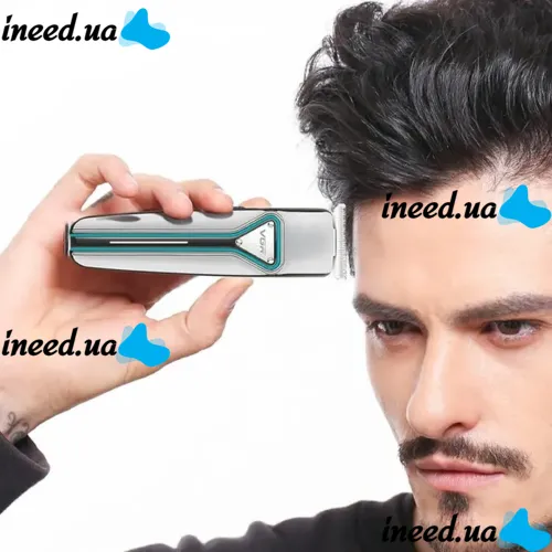 Беспроводная аккумуляторная USB машинка VGR V-008 для стрижки усов и бороды, Портативный аккумуляторный триммер бритва для мужчин Серебристый