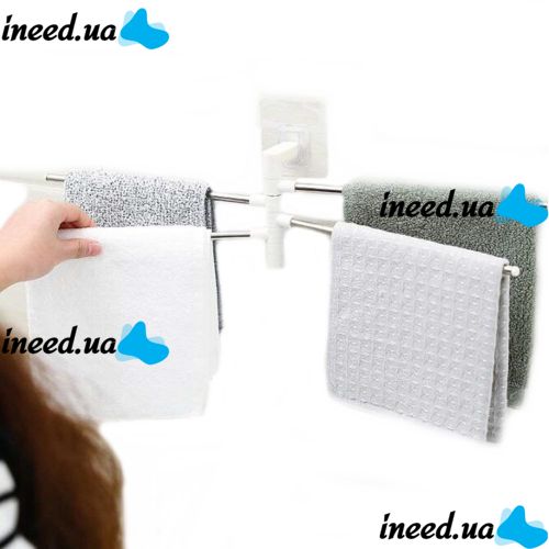 Universal Wall Mounted Bathroom Towel Rack 4-Bar Towel Rack for 4 towels, Rack Towel Organizer 4 Holders White