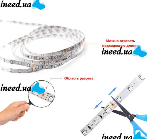 Комплект Світлодіодна LED стрічка 3528 RGB всі кольори 12V кольорова 5м пульт блок, різнобарвна в силіконі SMD2835 багатобарвна світлодіодної стрічки