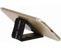 Car Silicone Holder Velcro Phone Stand Flourish Lama Black 2in1, Car Holder Pad for Car Dashboard Black