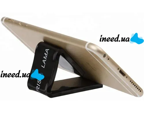Car Silicone Holder Velcro Phone Stand Flourish Lama Black 2in1, Car Holder Pad for Car Dashboard Black