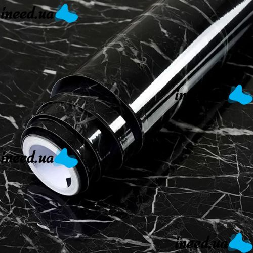Self-adhesive Kitchen film 5m x 60cm Supretto BM-560 black marble, waterproof vinyl to protect kitchen surfaces, walls, furniture plates
