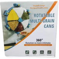 Настінний диспенсер карусель Rotatable Multi-Grain Cans для зберігання круп 6 відділень 360, що обертається органайзер сипучих продуктів з дозатором
