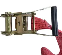 Страхувальний стяжний ремінь трос Ratchet Tie Down 1.5 М AND-5 храповим механізмом для кріплення вантажу до 2 тонн, транспортна стрічка для стяжки вантажів