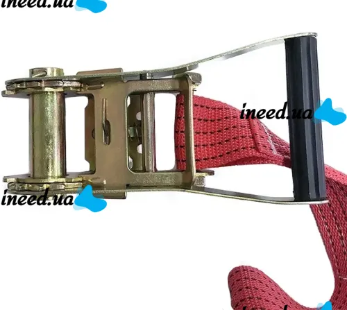 Страхувальний стяжний ремінь трос Ratchet Tie Down 1.5 М AND-5 храповим механізмом для кріплення вантажу до 2 тонн, транспортна стрічка для стяжки вантажів