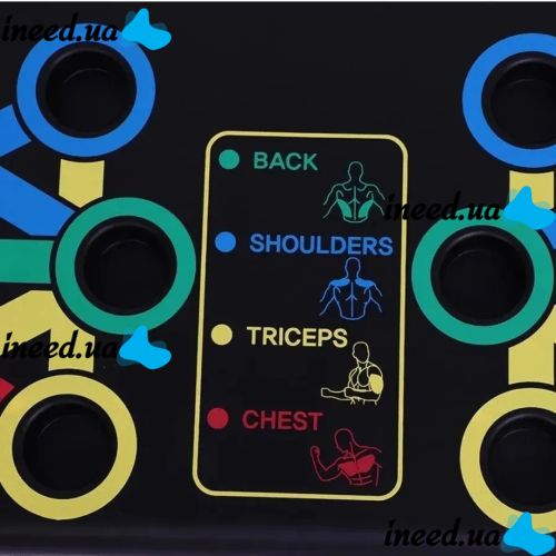 Доска для отжиманий Foldable Push Up Board JT-006, упор для отжиманий от пола 14 в 1 Регулируемая стойка, платформа, тренажер для мышц Supretto