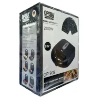 Electric Sandwich Maker, Sandwich Maker Opera OP-909 2500W with 6 Removable Grill Molds, Waffle iron, non-stick walnut pan