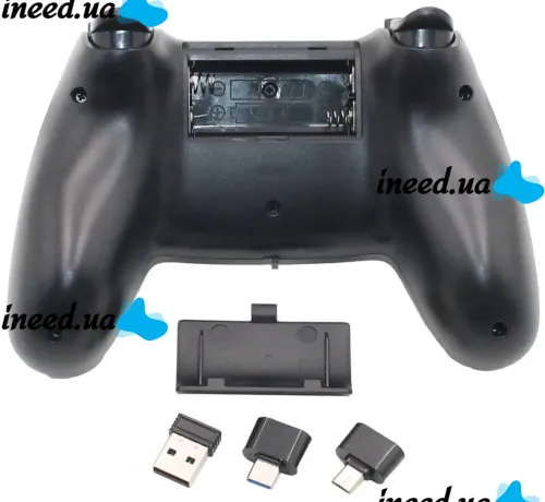 Беспроводной джойстик геймпад Game Pad CM-019 для PC Android с адаптерами, Игровой контроллер 2,4G для компьютера и телефона от батареек Черный