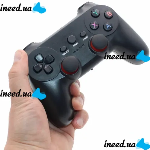 Беспроводной джойстик геймпад Game Pad CM-019 для PC Android с адаптерами, Игровой контроллер 2,4G для компьютера и телефона от батареек Черный